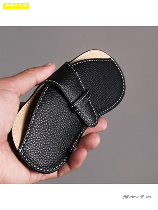 Leather Glasses Case Holder Portable Slim Sunglasses Pouch Soft Eyeglasses main image 5